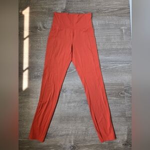 REI Cooperative Red Orange High-Waisted Take Your Time Leggings XS- Pockets